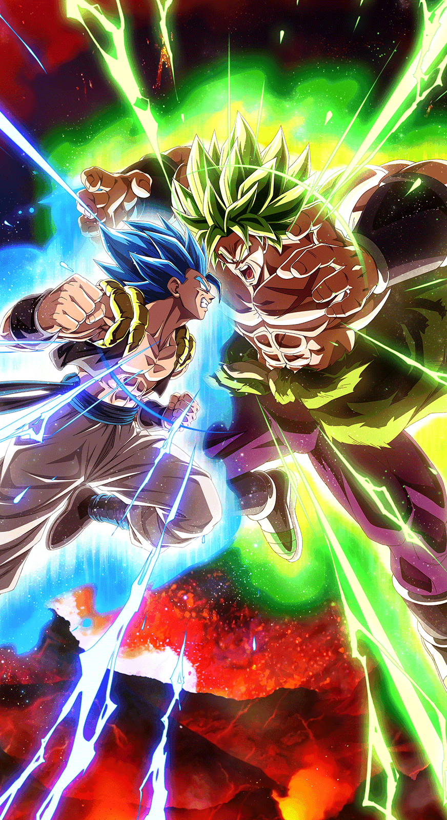 Gogeta Blue contro Broly, 872x1600 Verticale, Telefono