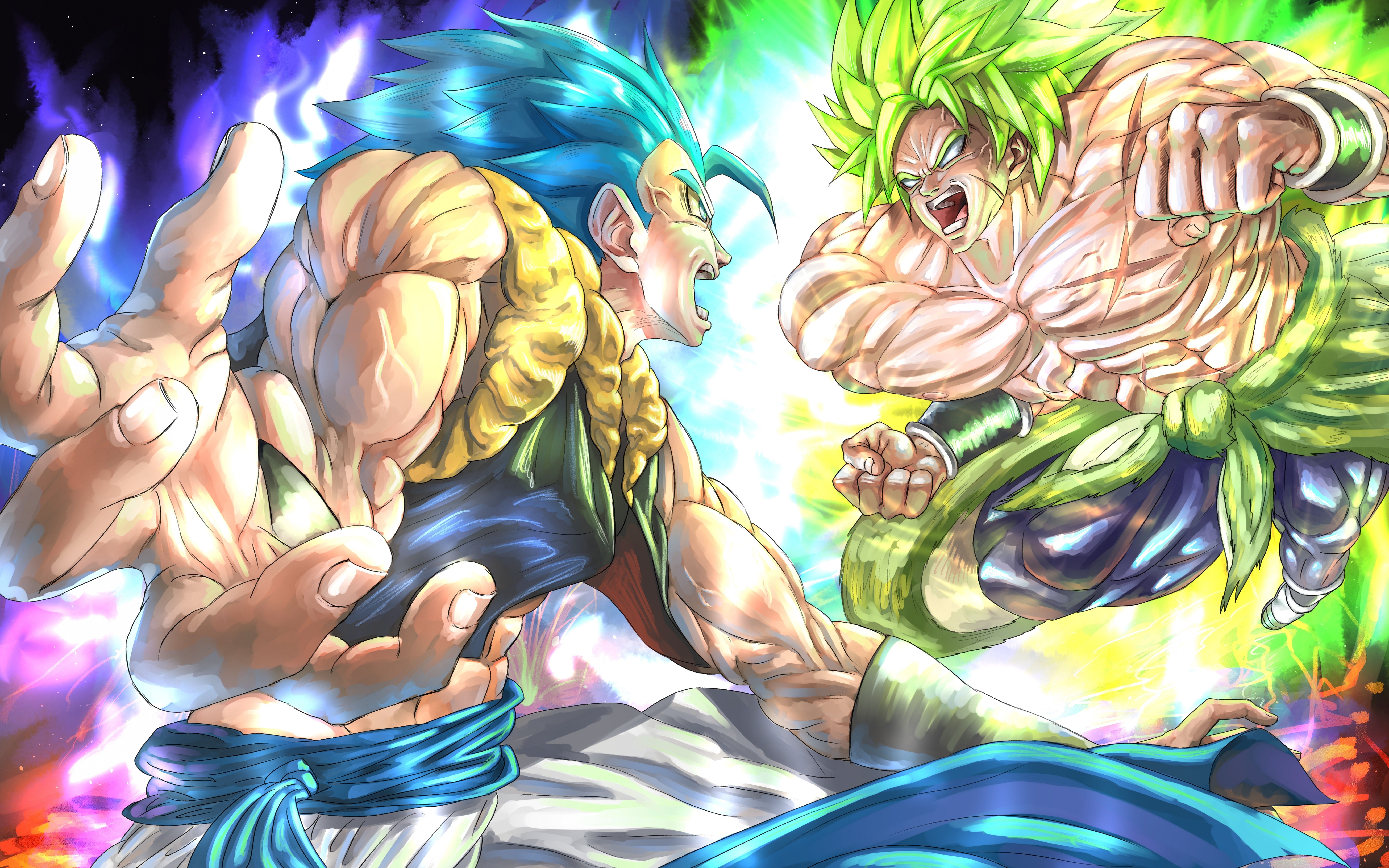Goku Vegeta vs Broly, 8000x5000 UHD, Monitor 4K