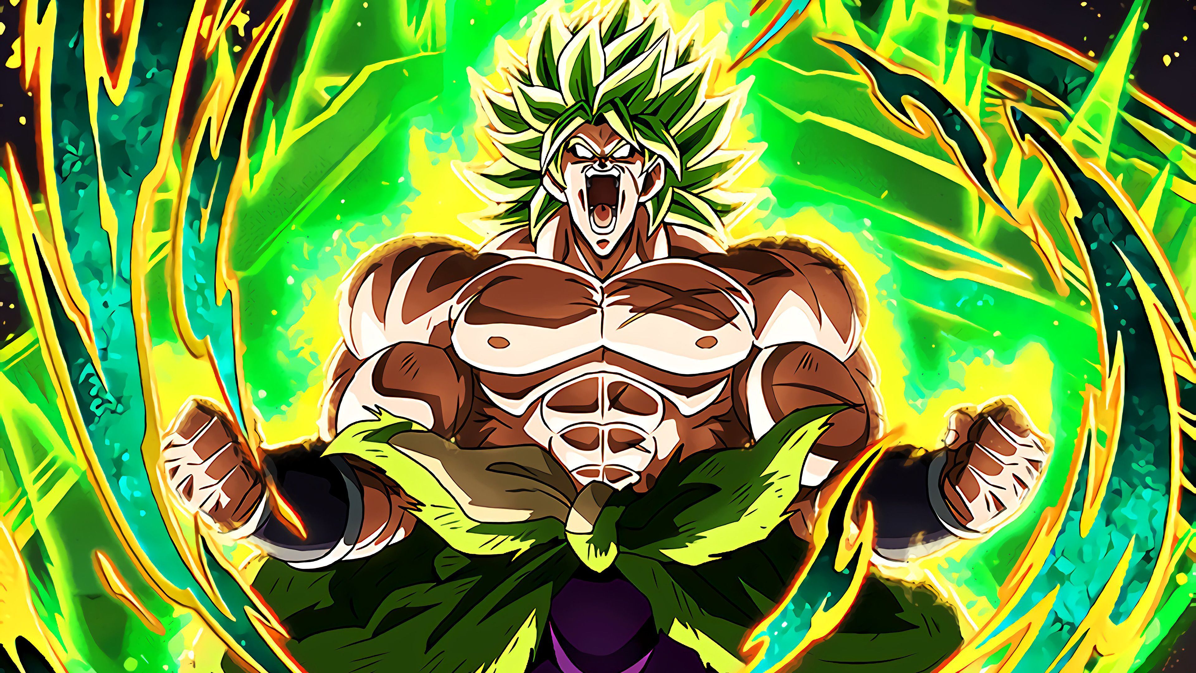 Broly Super Saiyan Dragon Ball, 3840x2160 4K, Monitor 4K
