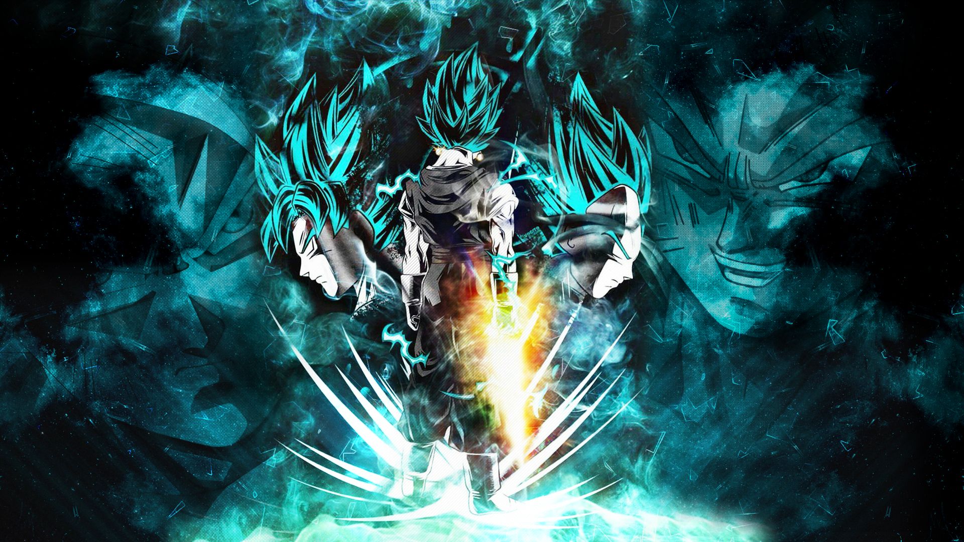 Goku Super Saiyan Blue Dragon Ball, anime di Akira Toriyama, 1920x1080 Full HD, Laptop