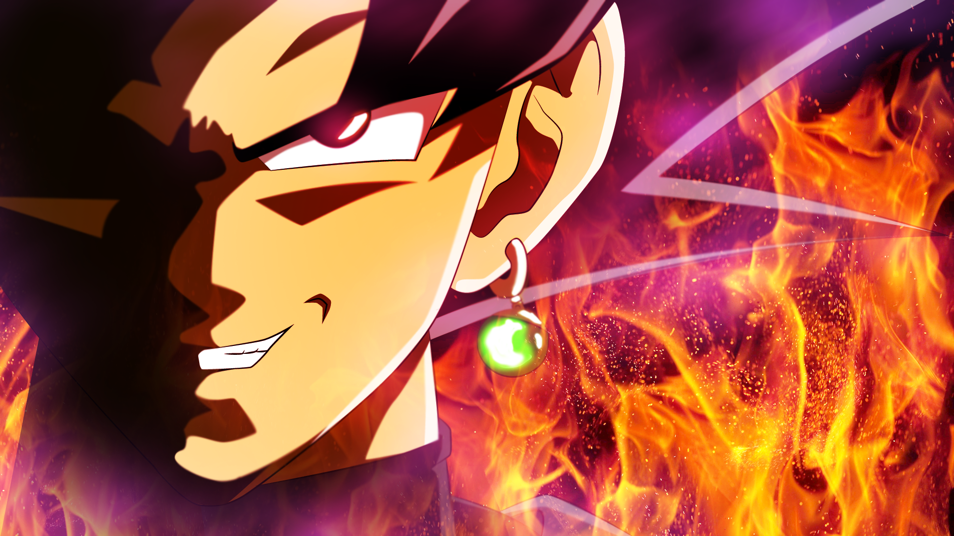 Goku Black tra le fiamme, 1920x1080 1080p, PC