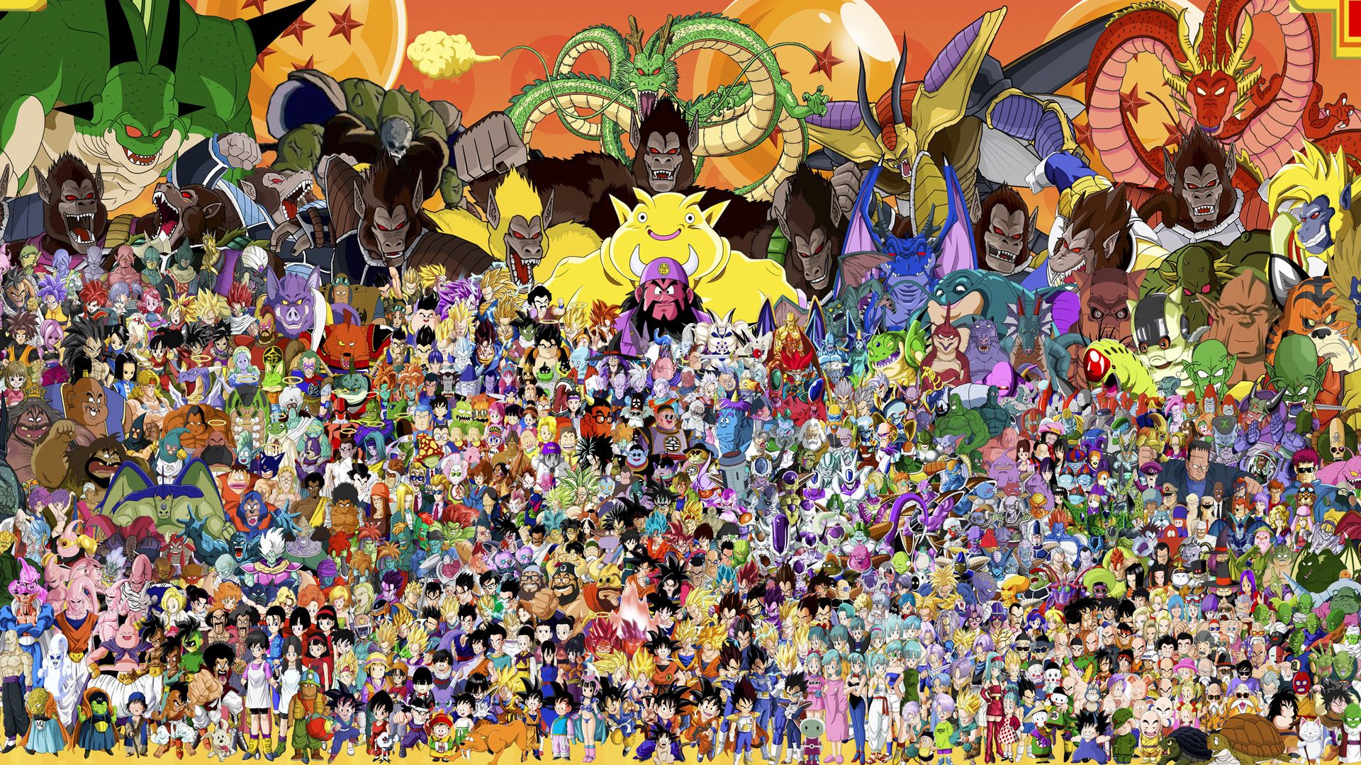 Personaggi Dragon Ball collage, 1920x1080 Full HD 1080p, Desktop