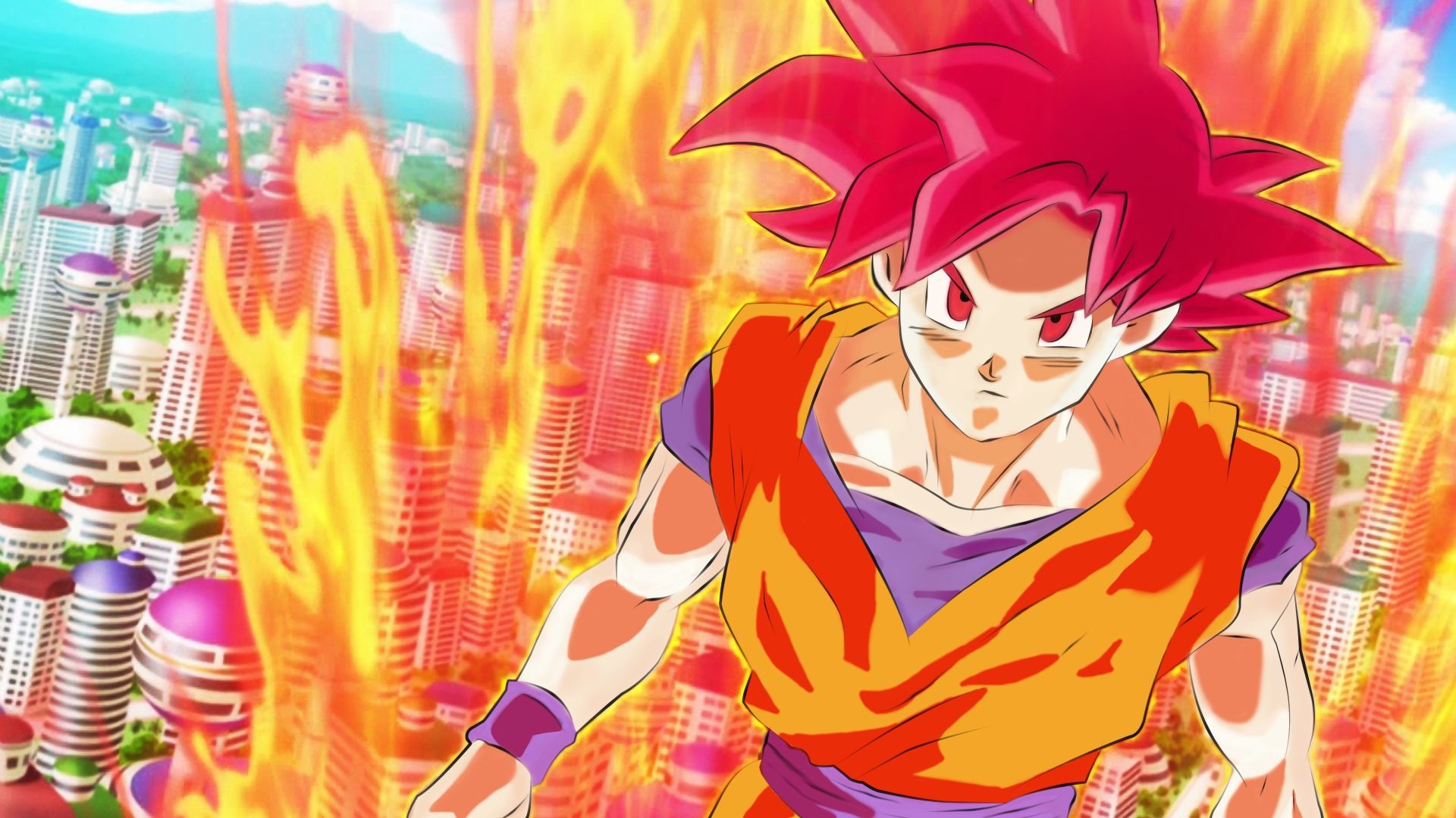 Goku Super Saiyan God, 1920x1080 1080p, Desktop