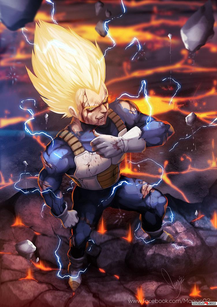 Vegeta Super Saiyan lava fulmini, Principe dei Saiyan, 752x1063 Full HD Verticale, Honor