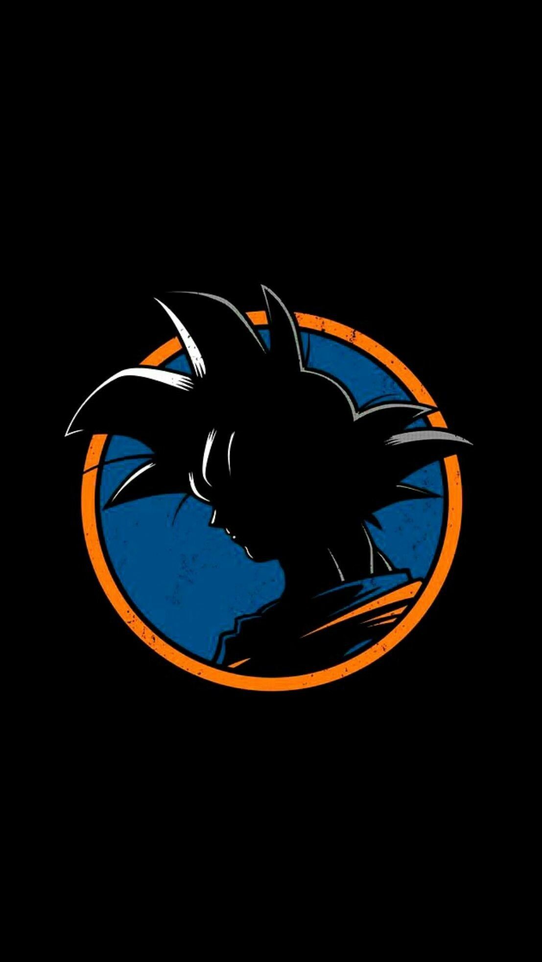 Goku silhouette logo Dragon Ball, 1107x1965 Verticale, Motorola