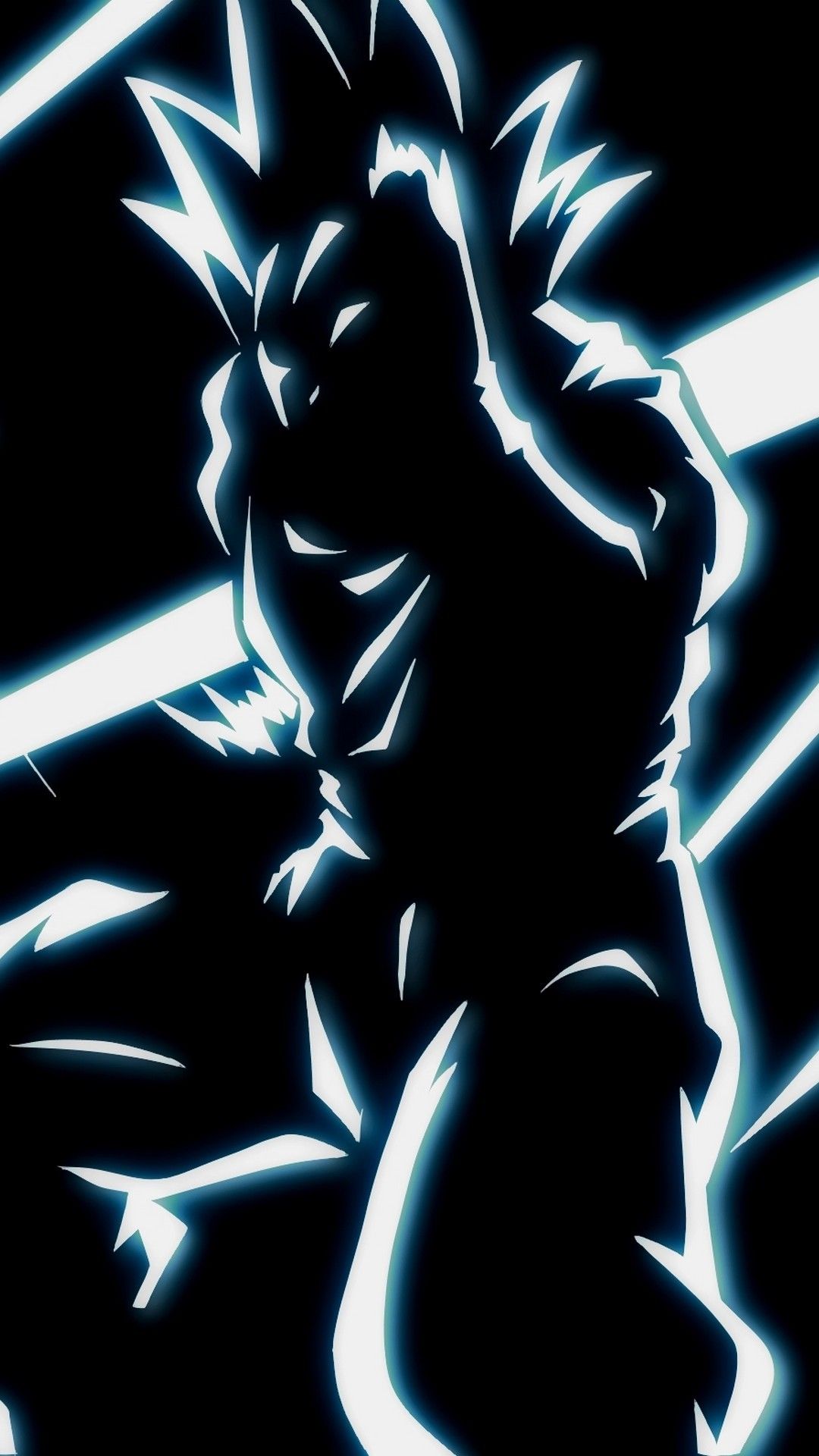 Goku silhouette Super Saiyan, 1080x1920 Verticale, Motorola