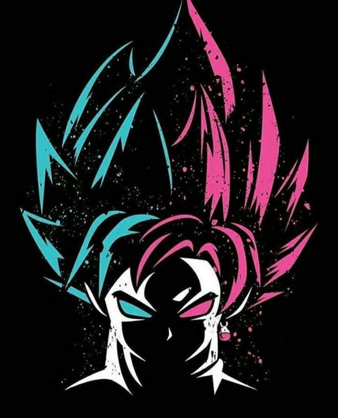 Black Goku silhouette Dragon Ball, 1080x1337 Verticale, OnePlus