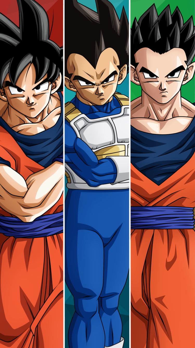 Goku Vegeta Gohan Dragon Ball, 750x1334 Full HD Verticale, Google Pixel