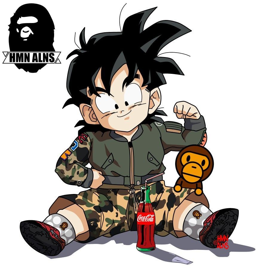 Goku bambino stile BAPE, Saiyan, 900x900 HD, Laptop