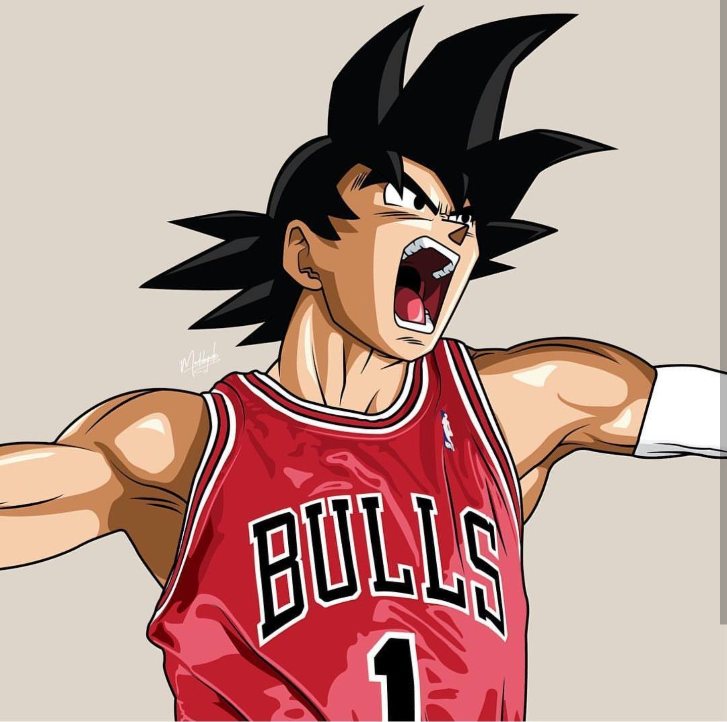 Goku maglia Bulls basket, 1440x1429 HD, Desktop