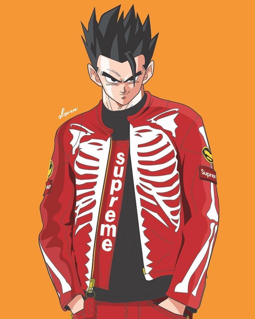 Gohan giacca Supreme scheletro, New York, 1080x1350 Full HD Verticale, iPhone