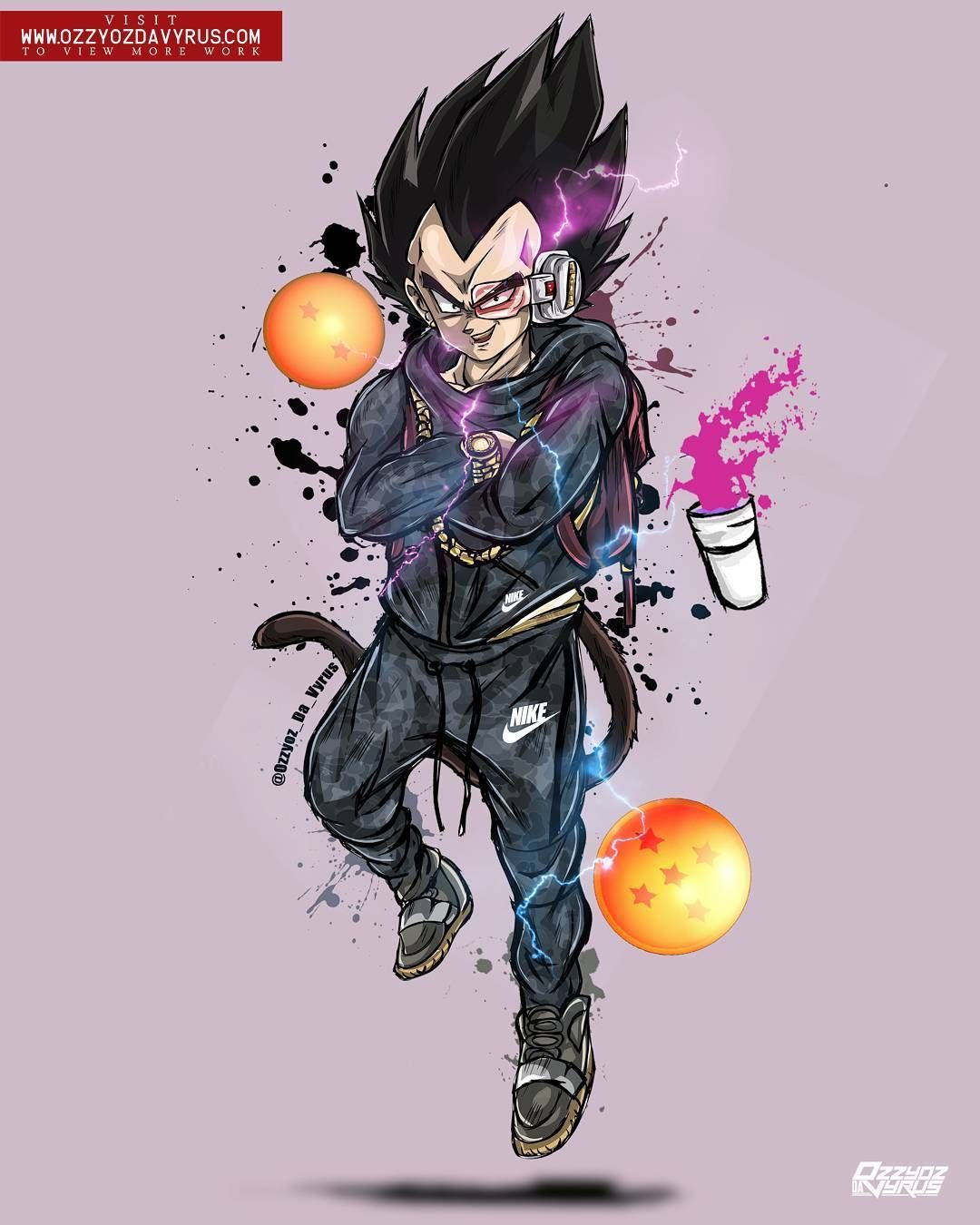 Vegeta streetwear Dragon Ball Z, Principe dei Saiyan, 1080x1350 Verticale, Mobile