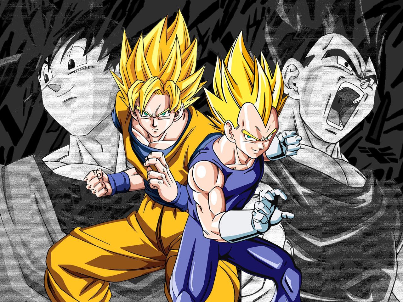 Goku e Vegeta Super Saiyan, Principe dei Saiyan, 1280x960 HD, Desktop