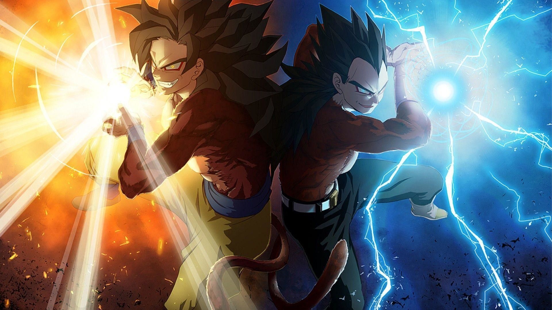 Goku e Vegeta Super Saiyan 4, 1920x1080 Full HD 1080p, Desktop