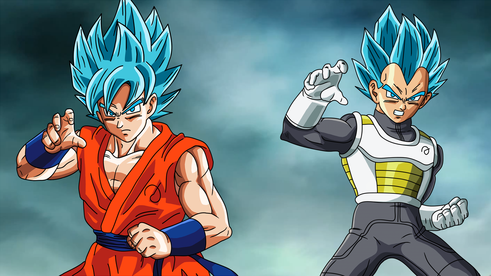 Goku e Vegeta Super Saiyan Blu, 1920x1080 Full HD, PC