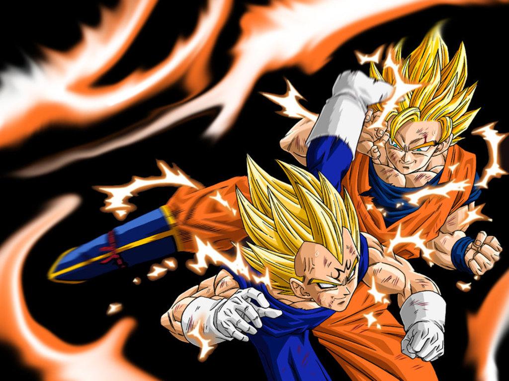 Goku e Vegeta Super Saiyan, 1024x768 HD, Desktop