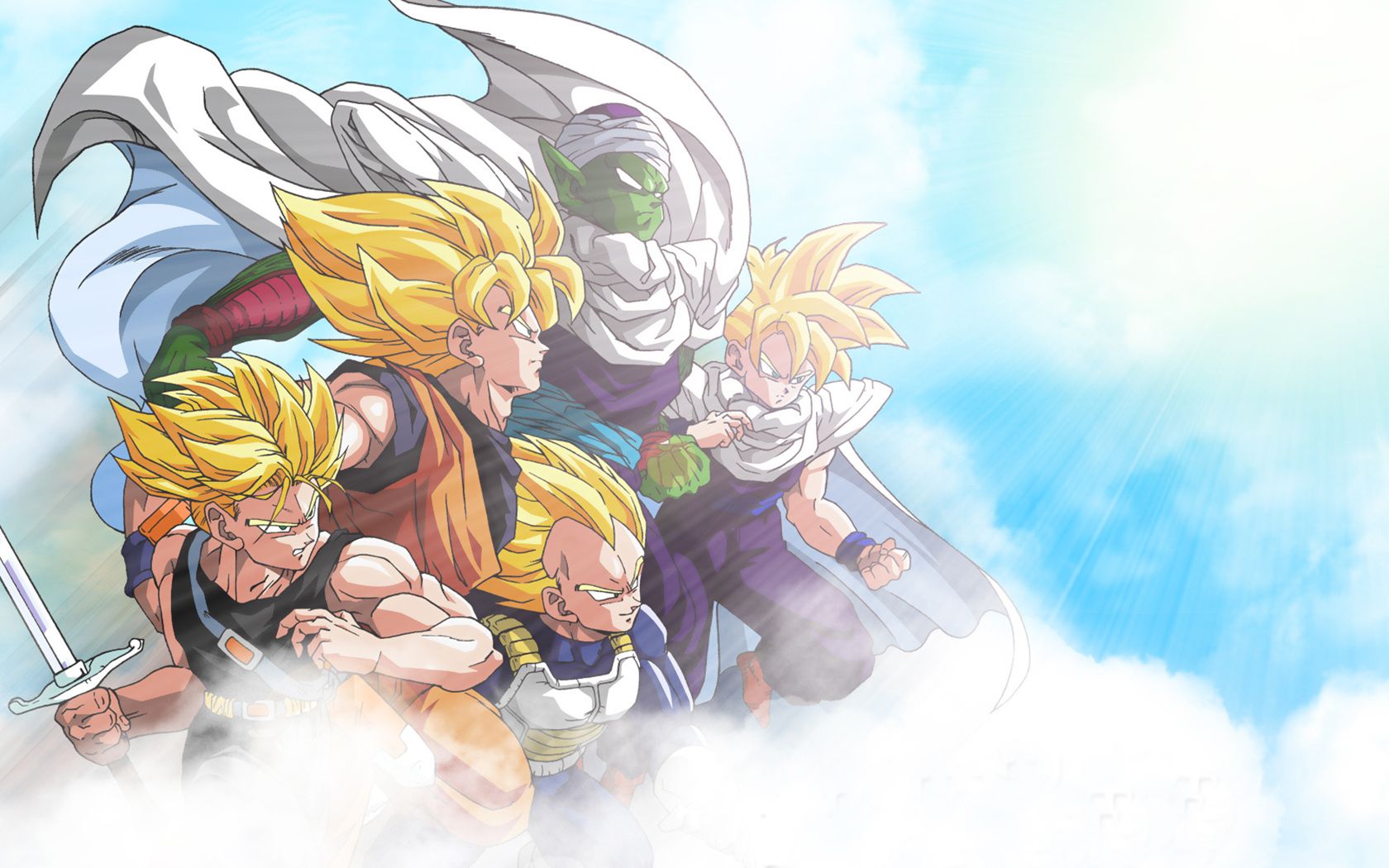 Goku, Gohan, Trunks e Piccolo, 1680x1050 HD Ready, Desktop