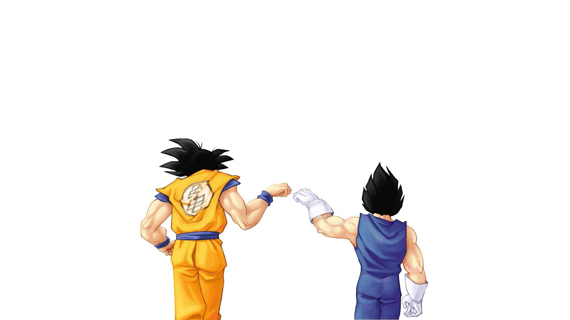Goku e Vegeta di spalle, 1920x1080 Full HD 1080p, Desktop