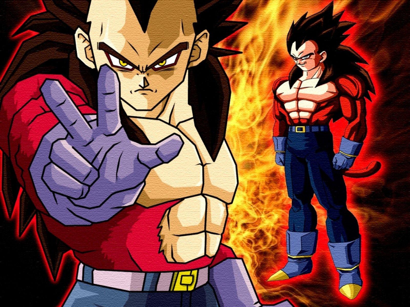 Vegeta Super Saiyan 4 fiamme, 1600x1200 HD Ready, PC