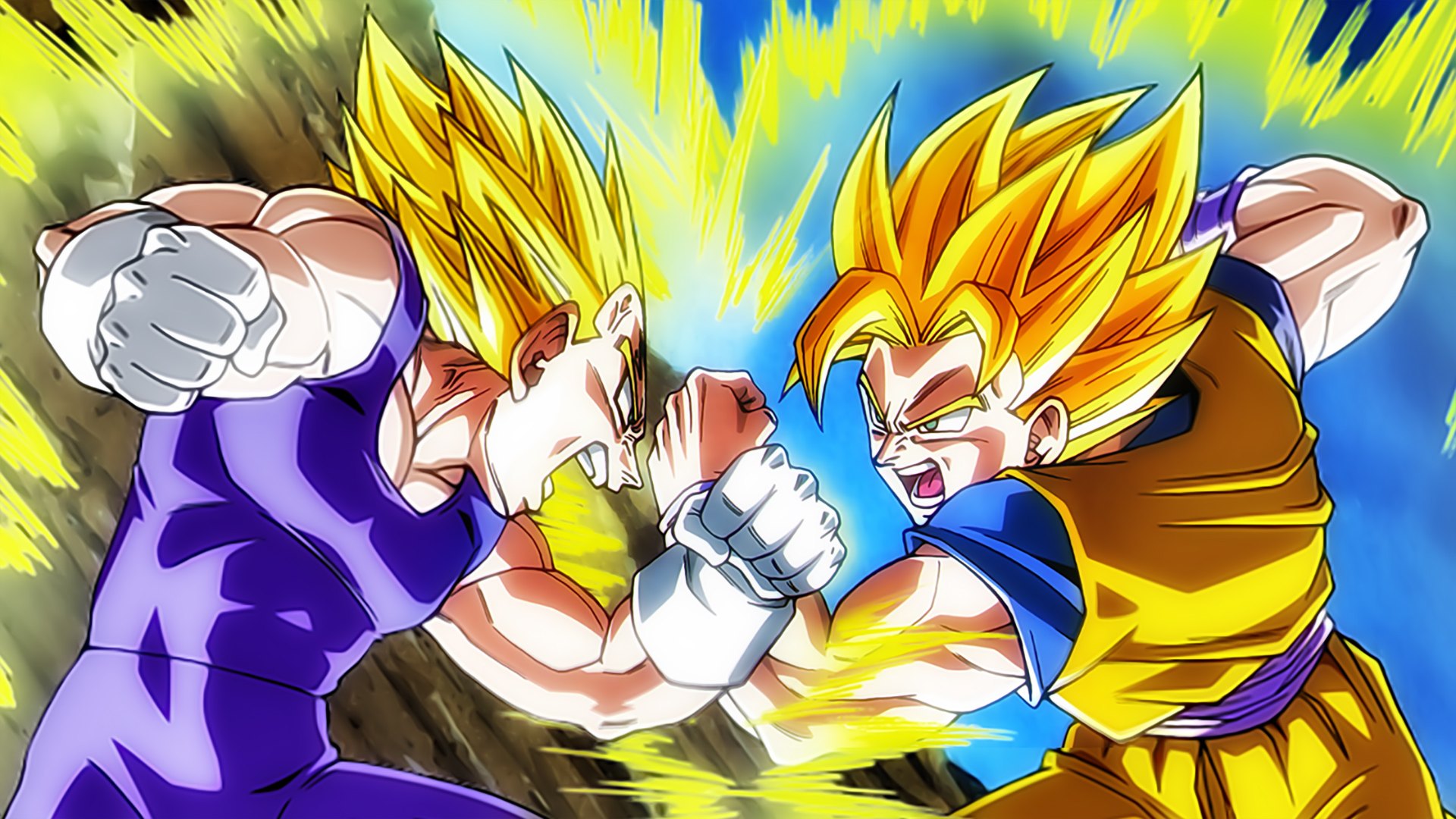Goku e Vegeta Super Saiyan, 1920x1080 1080p, Laptop