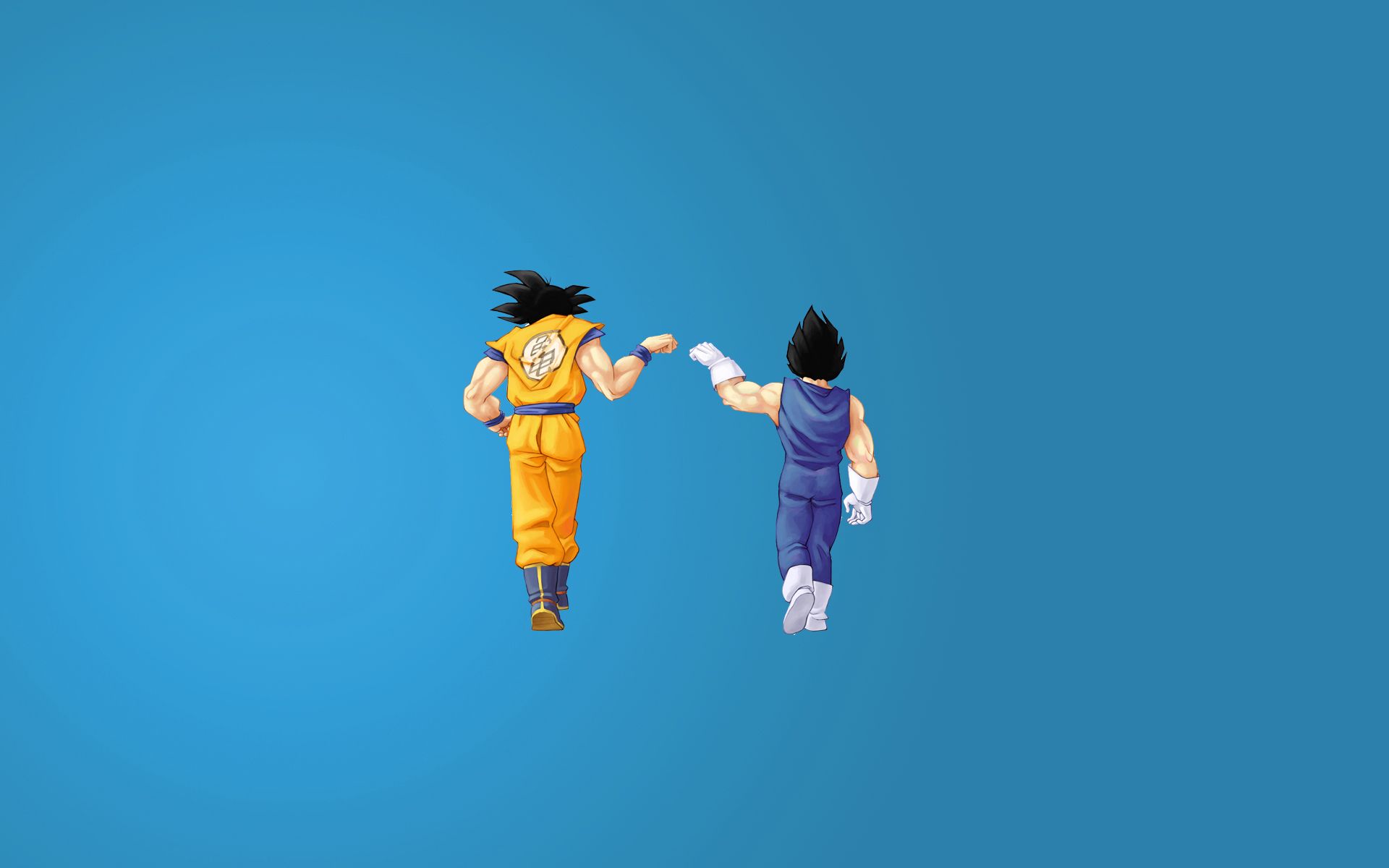 Goku e Vegeta sfondo blu, 1920x1200 Full HD+ WUXGA, PC