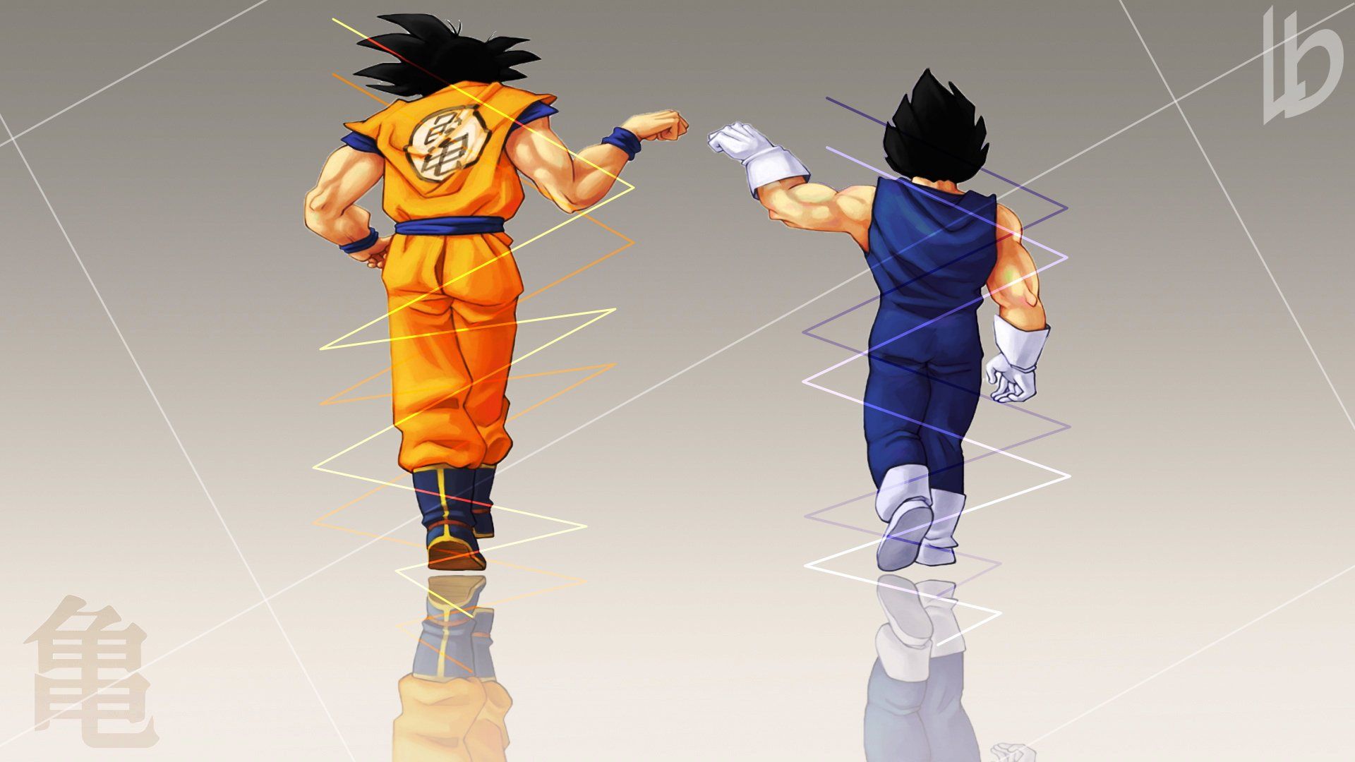 Goku e Vegeta di spalle, 1920x1080 Full HD, Laptop