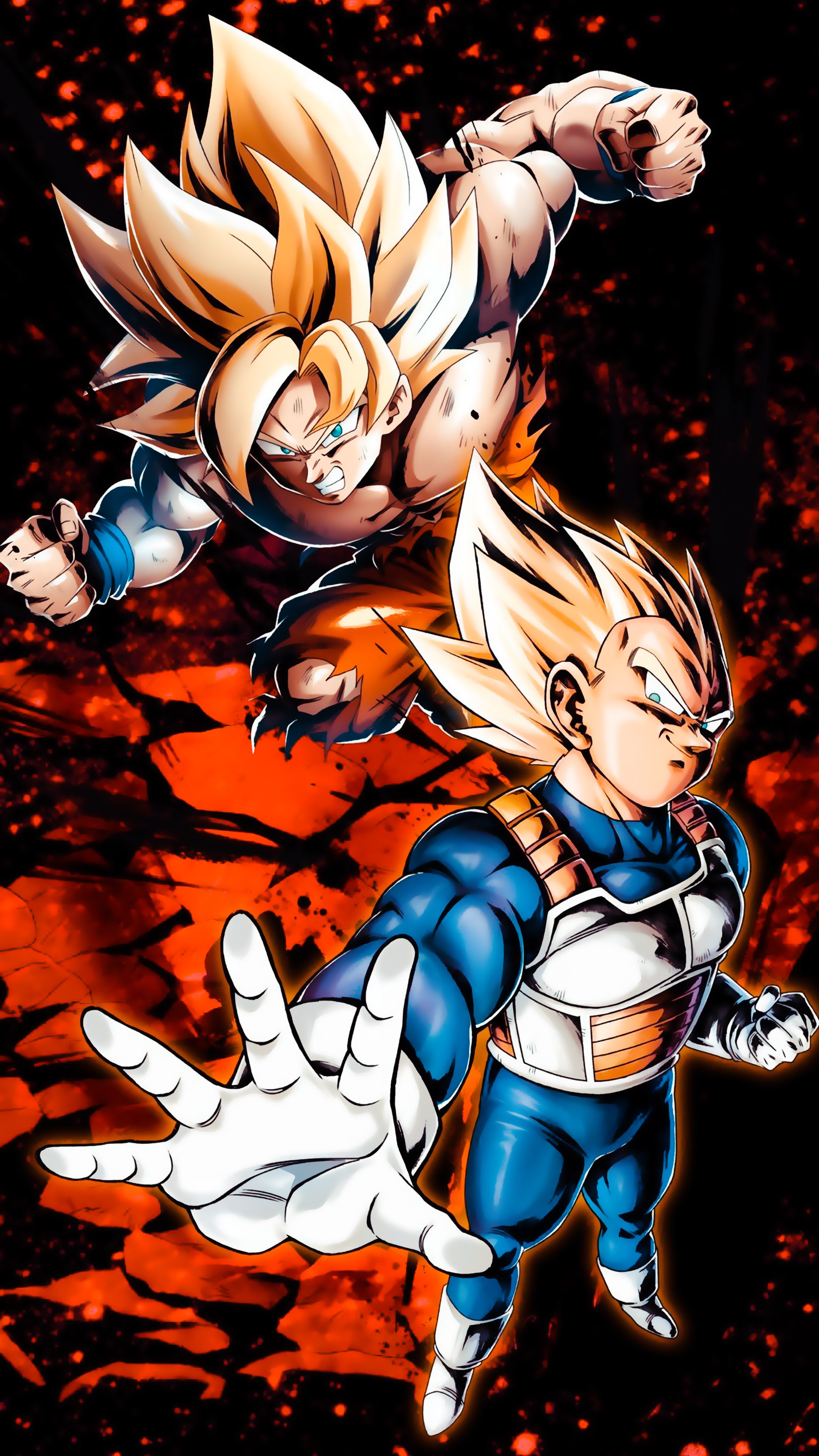 Goku e Vegeta Super Saiyan, 2160x3840 Verticale, OnePlus