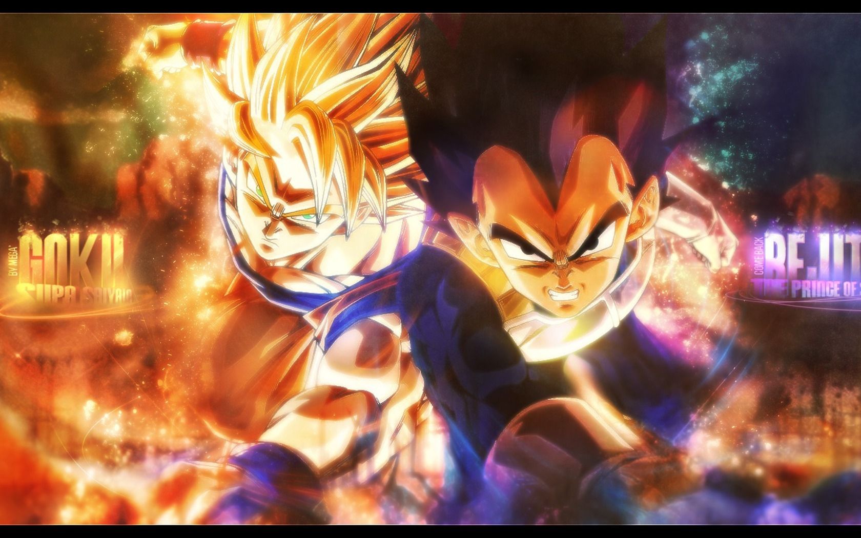 Goku e Vegeta Super Saiyan, 1680x1050 HD Ready, Desktop