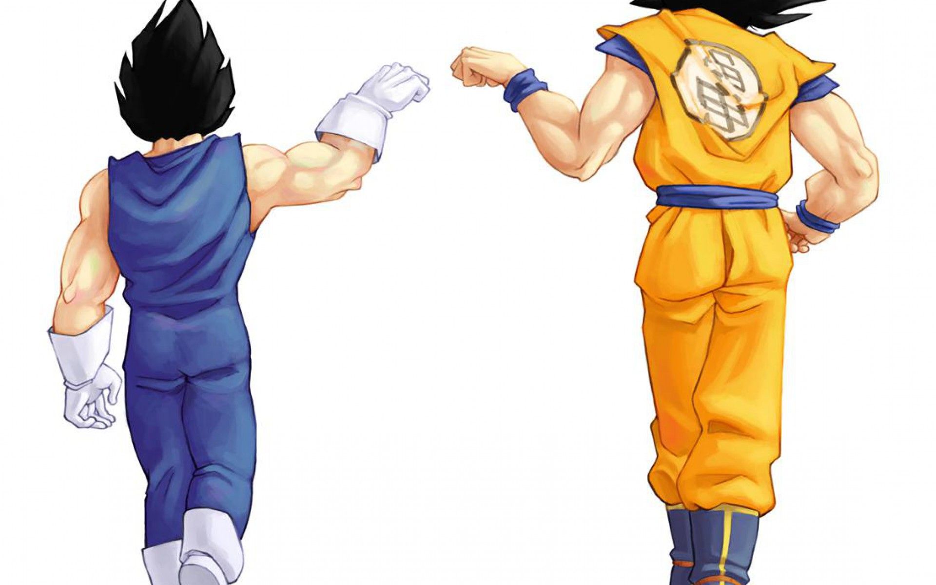Goku e Vegeta di spalle, 1920x1200 Full HD+, Desktop