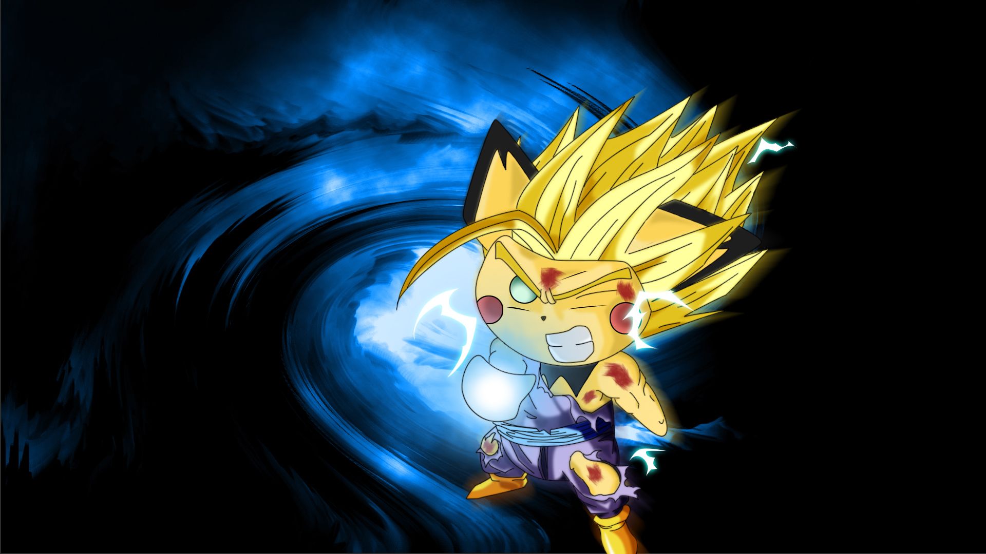 Pikachu Super Saiyan Dragon Ball, Pokémon, 1920x1080 Full HD, Desktop