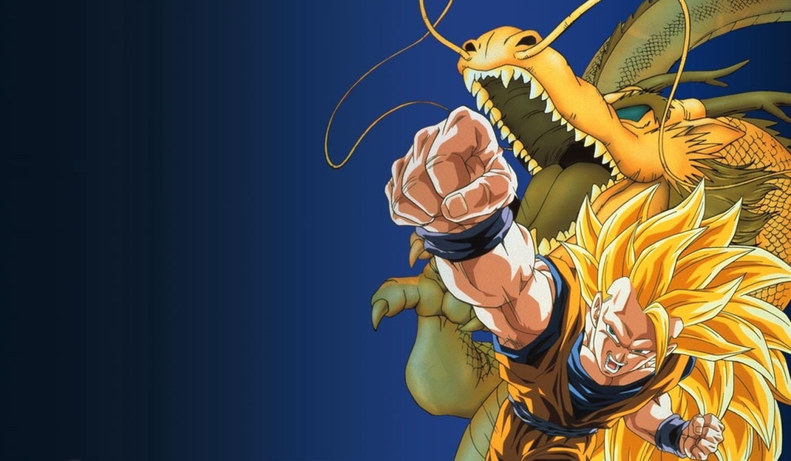 Goku Super Saiyan 3 Shenron, Dragon Ball, 2559x1492 2K, Laptop
