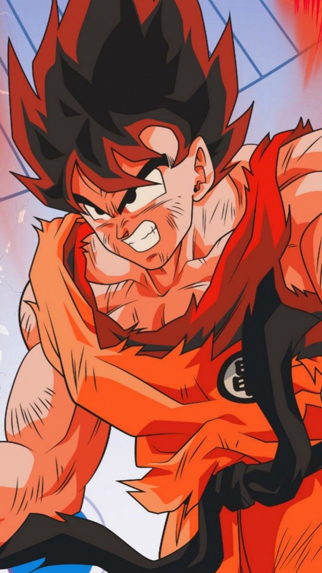 Goku Kaioken Dragon Ball Z, anime di Akira Toriyama, 1080x1920 Full HD Verticale, iPhone Air