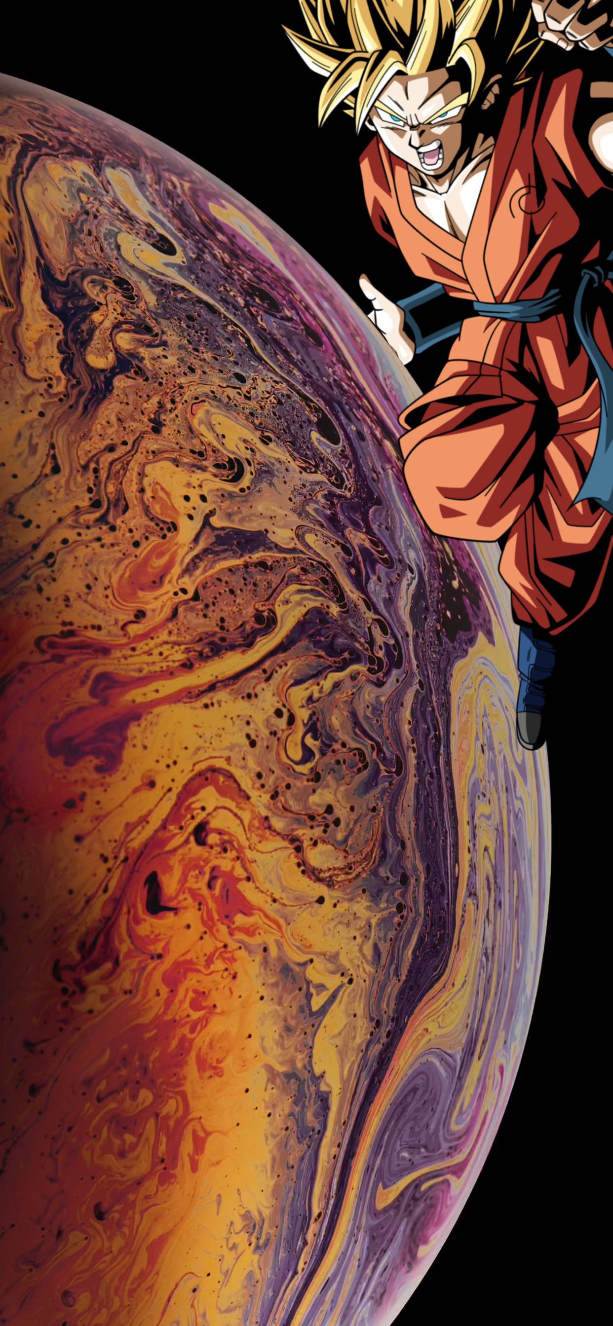 Goku Super Saiyan pianeta, 1242x2688 Verticale, iPhone Air