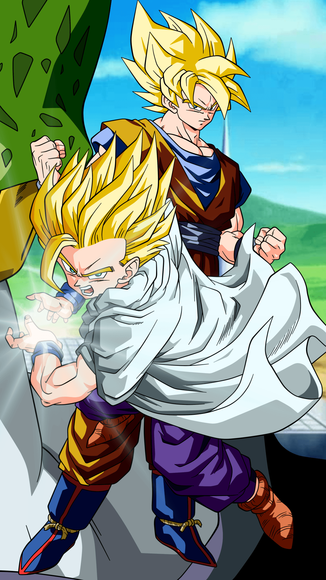 Goku e Gohan Super Saiyan, 1080x1920 Full HD Verticale, iPhone
