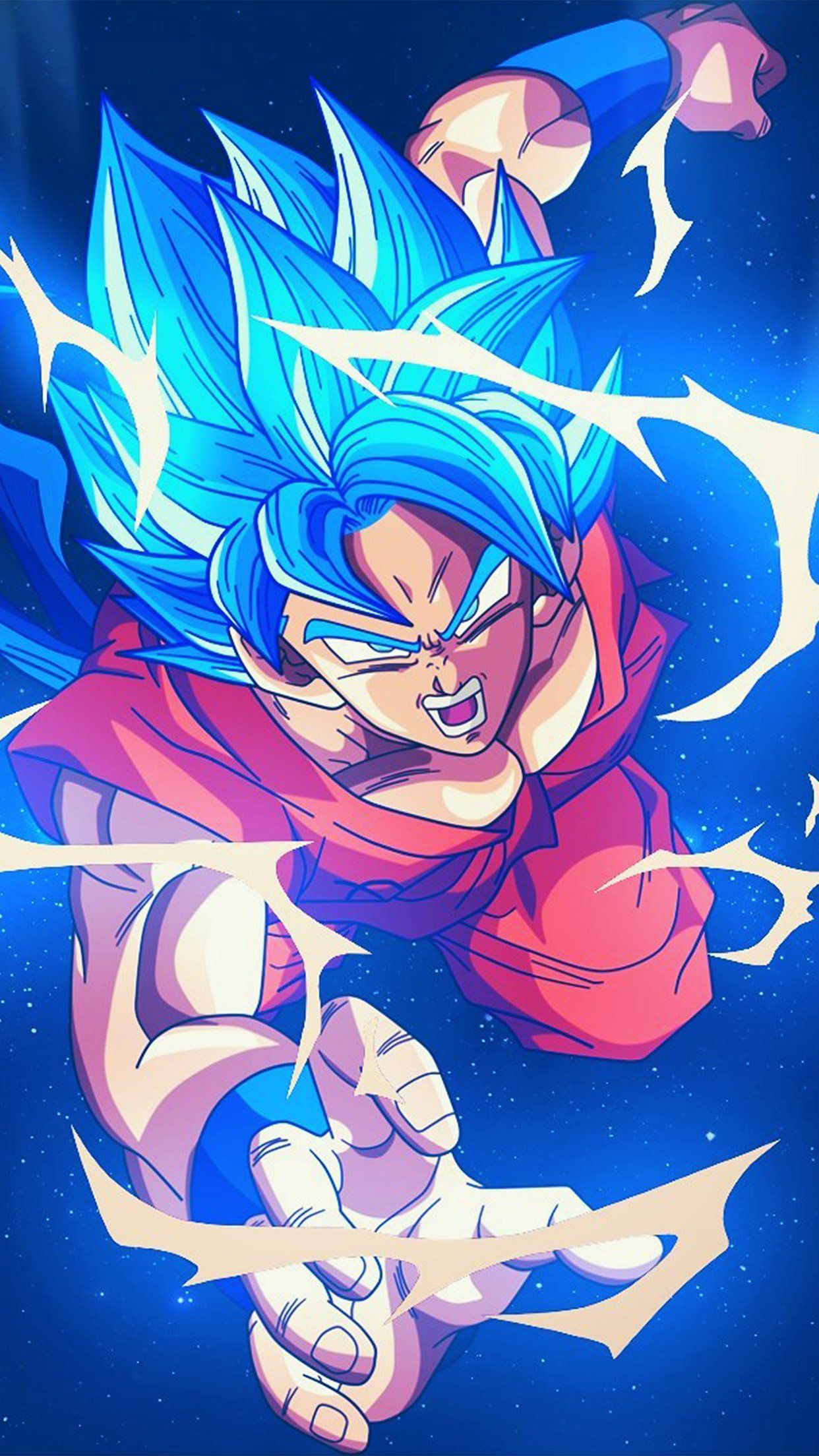 Goku Super Saiyan Blue Dragon Ball, anime di Akira Toriyama, 1242x2208 Full HD Verticale, iPhone