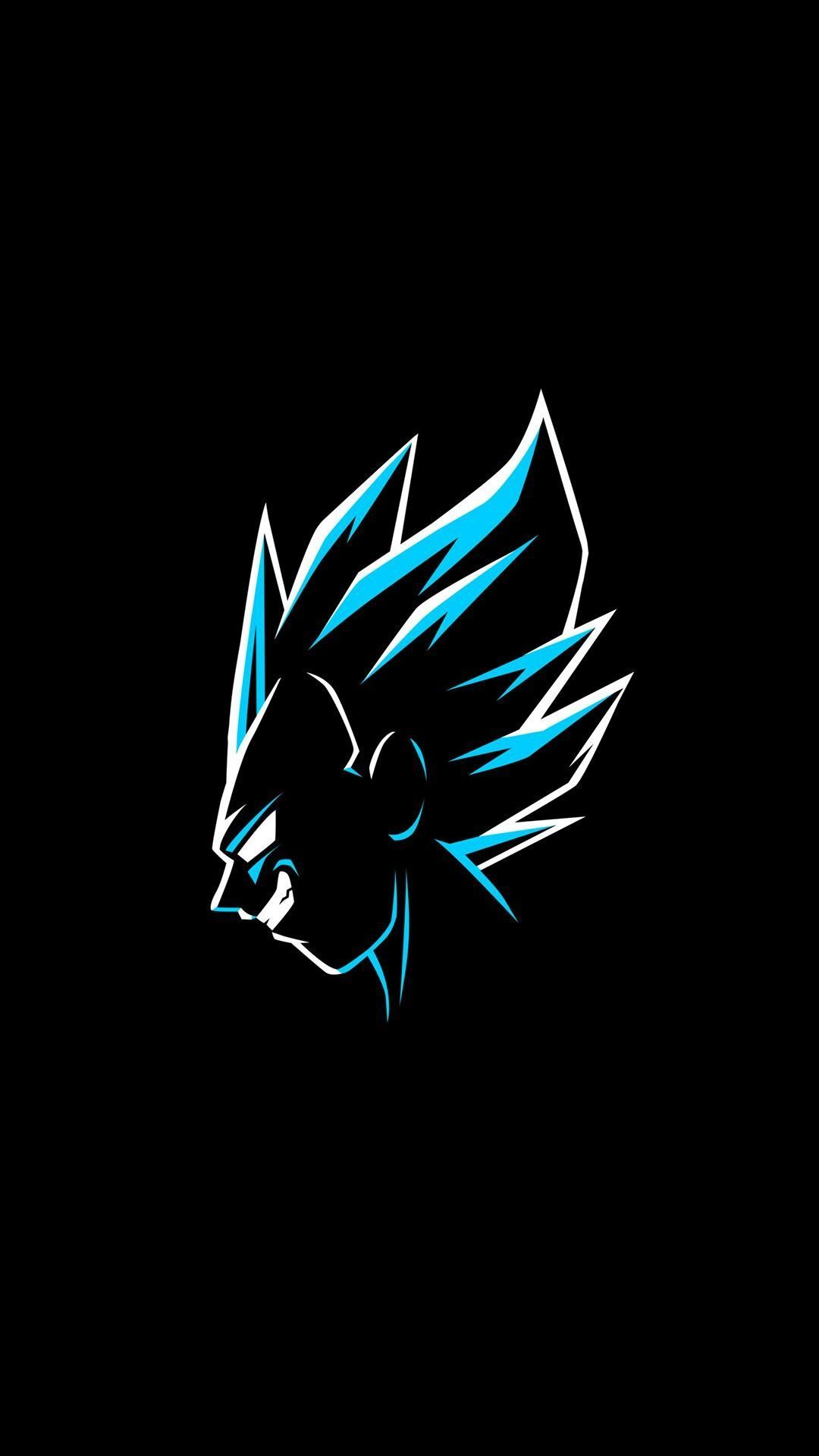 Vegeta Super Saiyan blu minimal, Dragon Ball, 1080x1919 Verticale, iPhone Pro