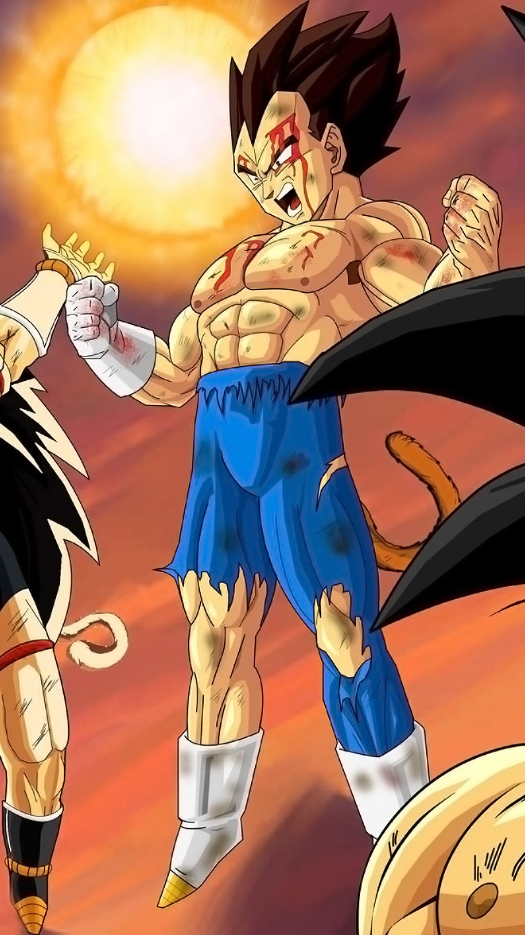 Vegeta Dragon Ball Z ferito, 1080x1920 Full HD Verticale, iPhone Pro