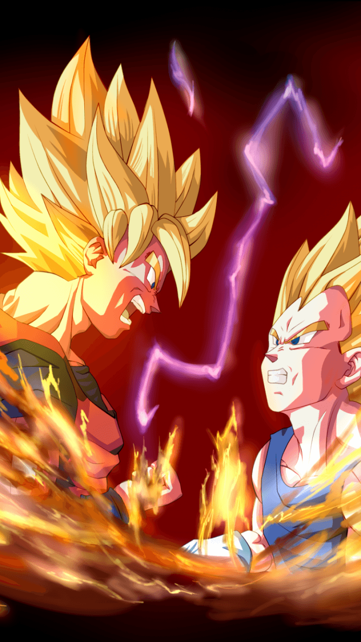 Goku e Vegeta Super Saiyan, 720x1281 Full HD Verticale, iPhone Pro Max
