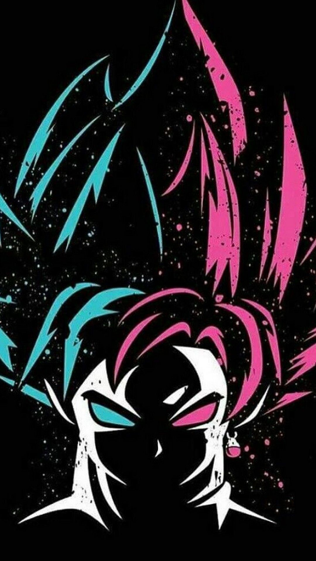 Goku Black silhouette astratta, Saiyan, 1080x1920 Full HD Verticale, iPhone Plus