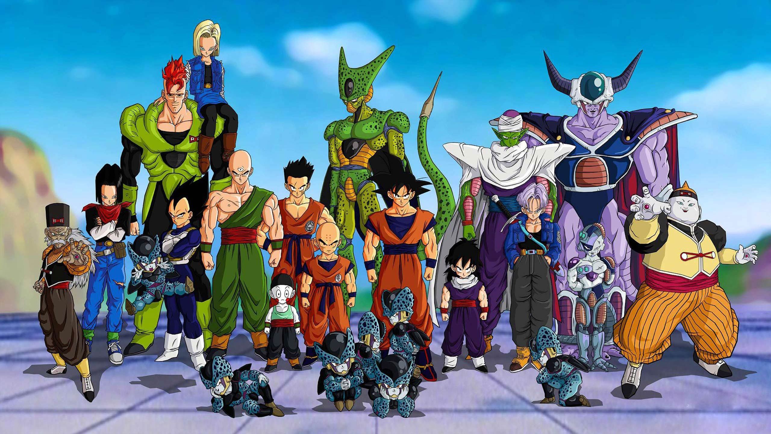 Personaggi Dragon Ball Z gruppo, 2560x1440 2K QHD, Monitor Gaming