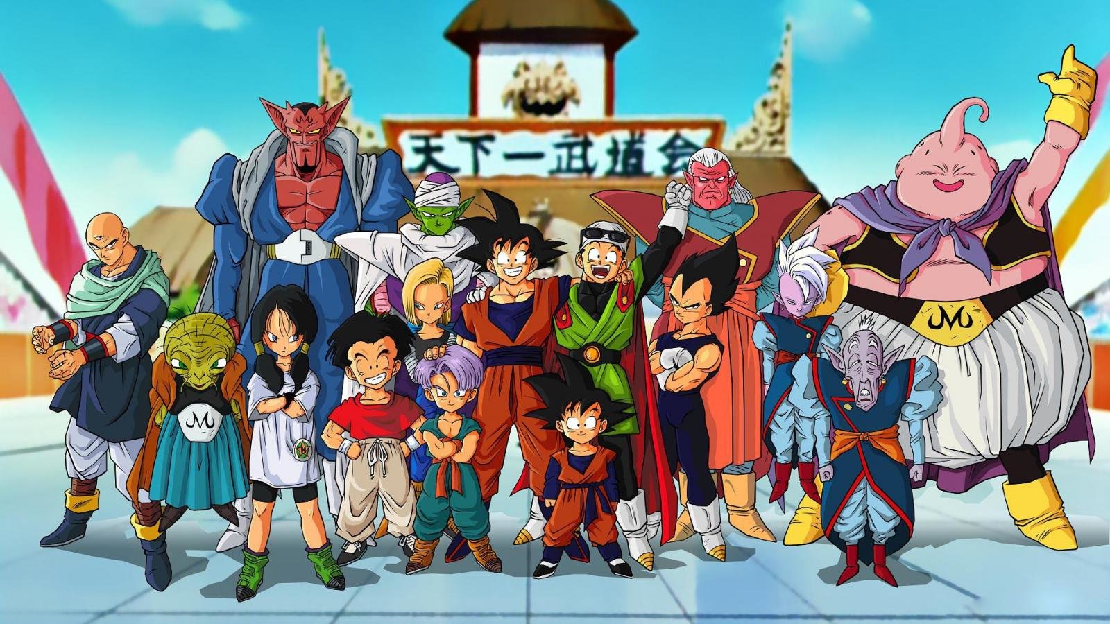 Personaggi Dragon Ball Z gruppo, 1600x900 HD, Monitor Gaming