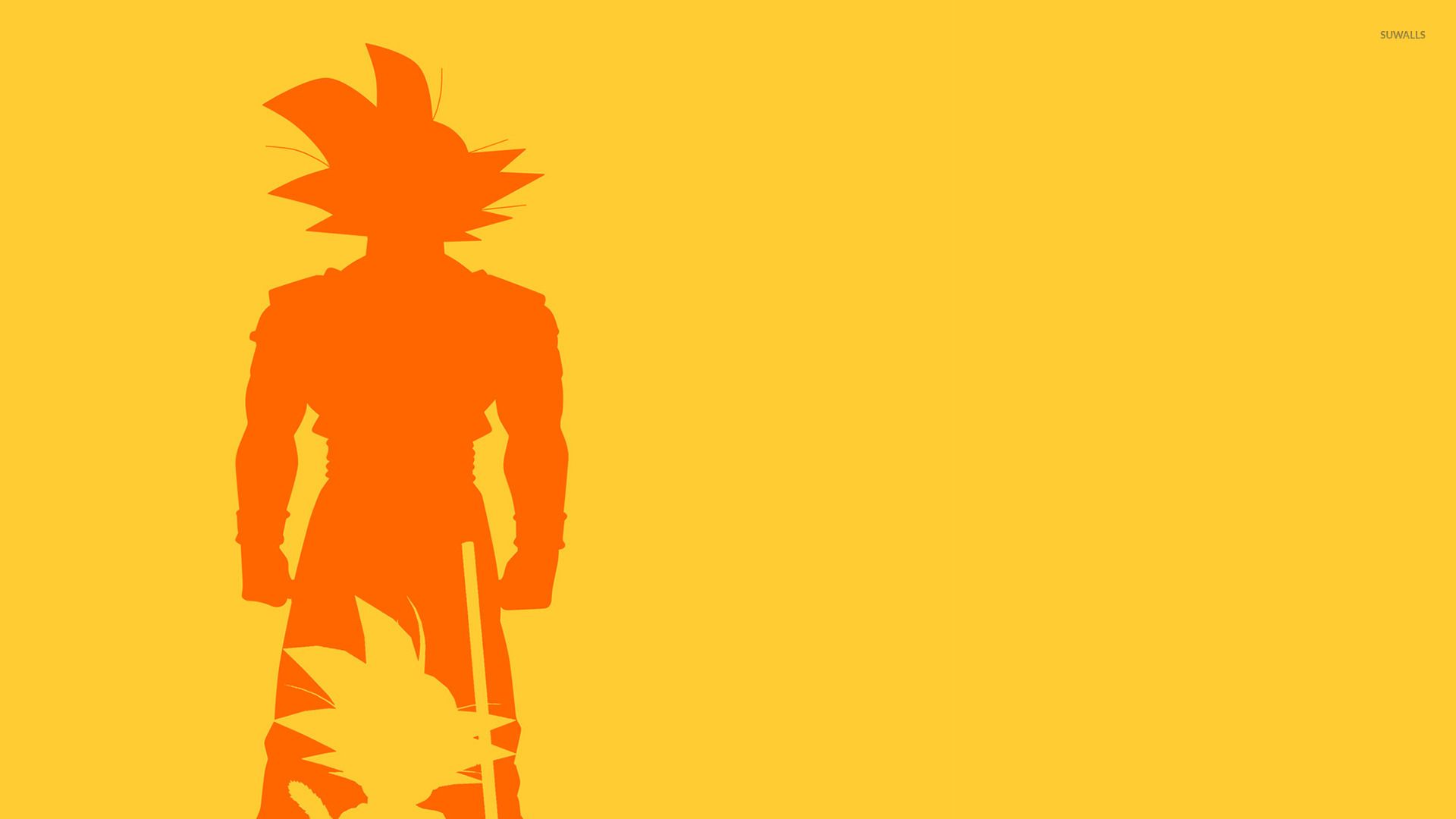 Goku silhouette arancione Dragon Ball, 1920x1080 1080p, PC Desktop