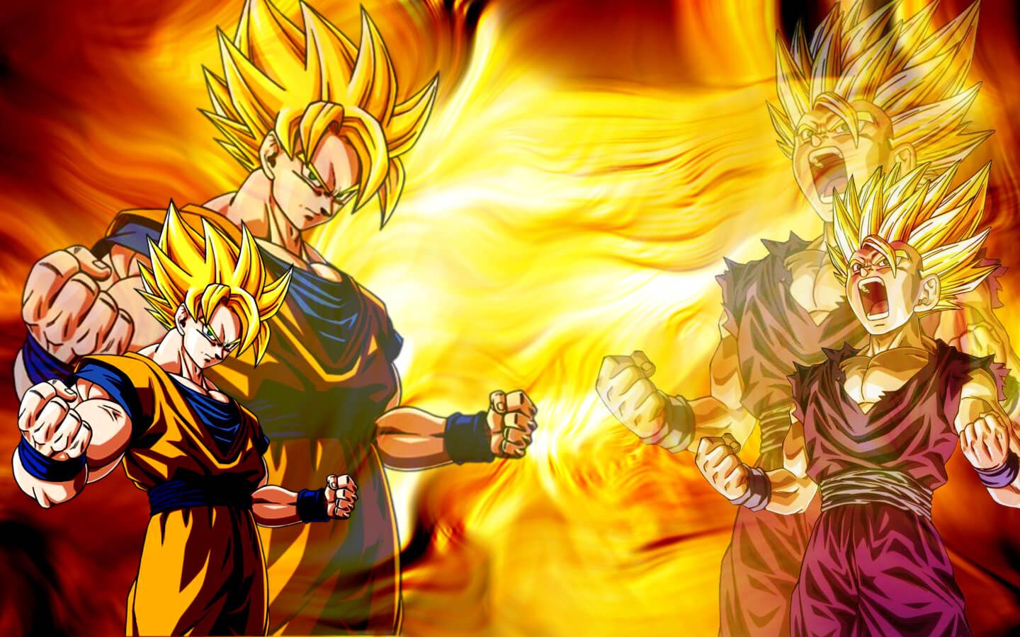 Goku e Gohan Super Saiyan, 1440x900 720p, PC