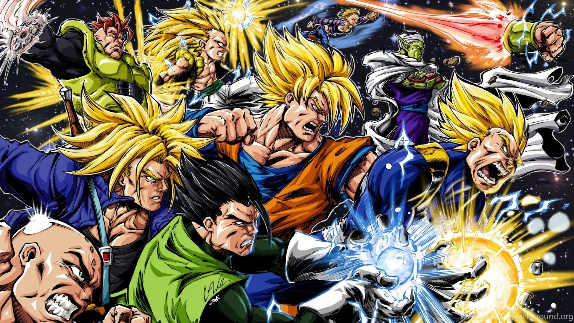 Personaggi Dragon Ball Z insieme, 1920x1080 Full HD 1080p, PC