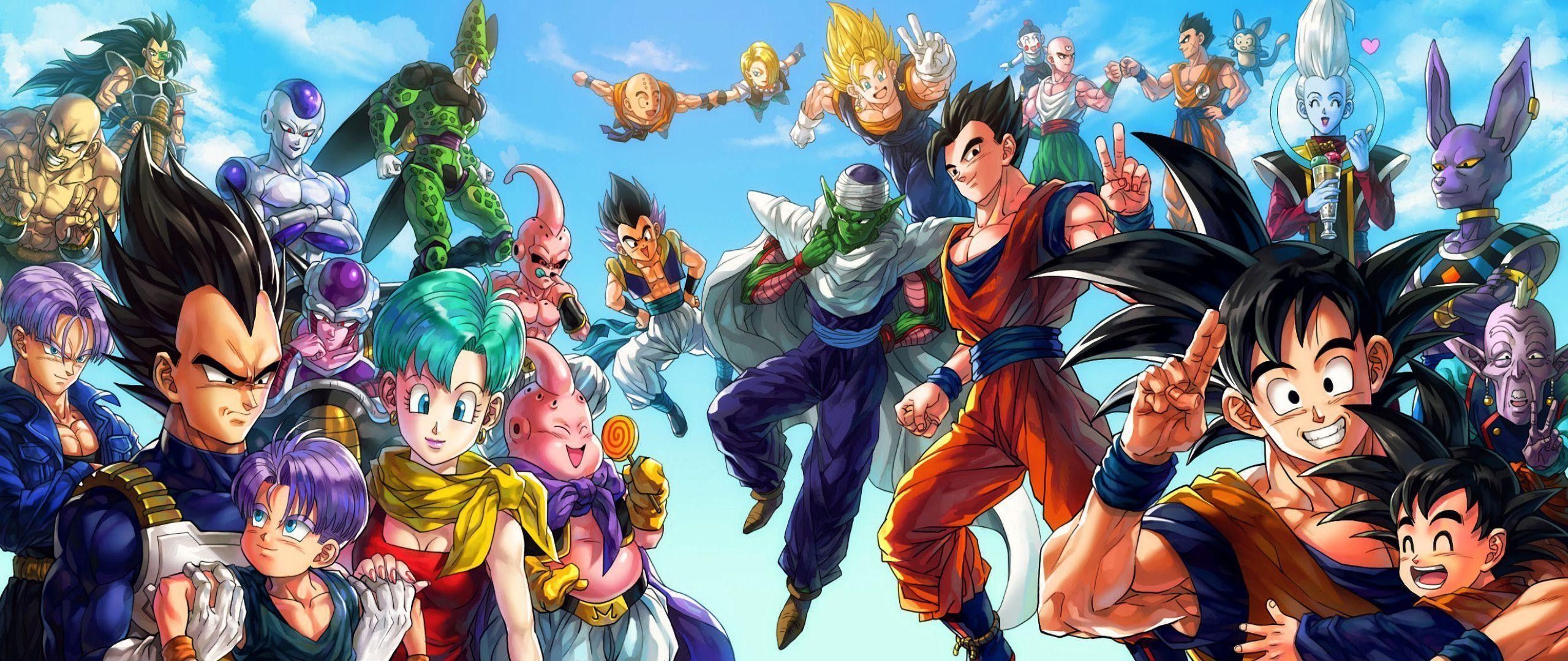 Personaggi Dragon Ball Z insieme, 2560x1080 21:9, PC Desktop
