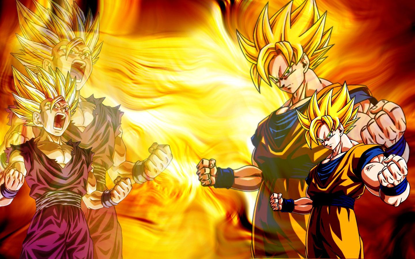 Goku e Gohan Super Saiyan, 1440x900 HD, PC Desktop