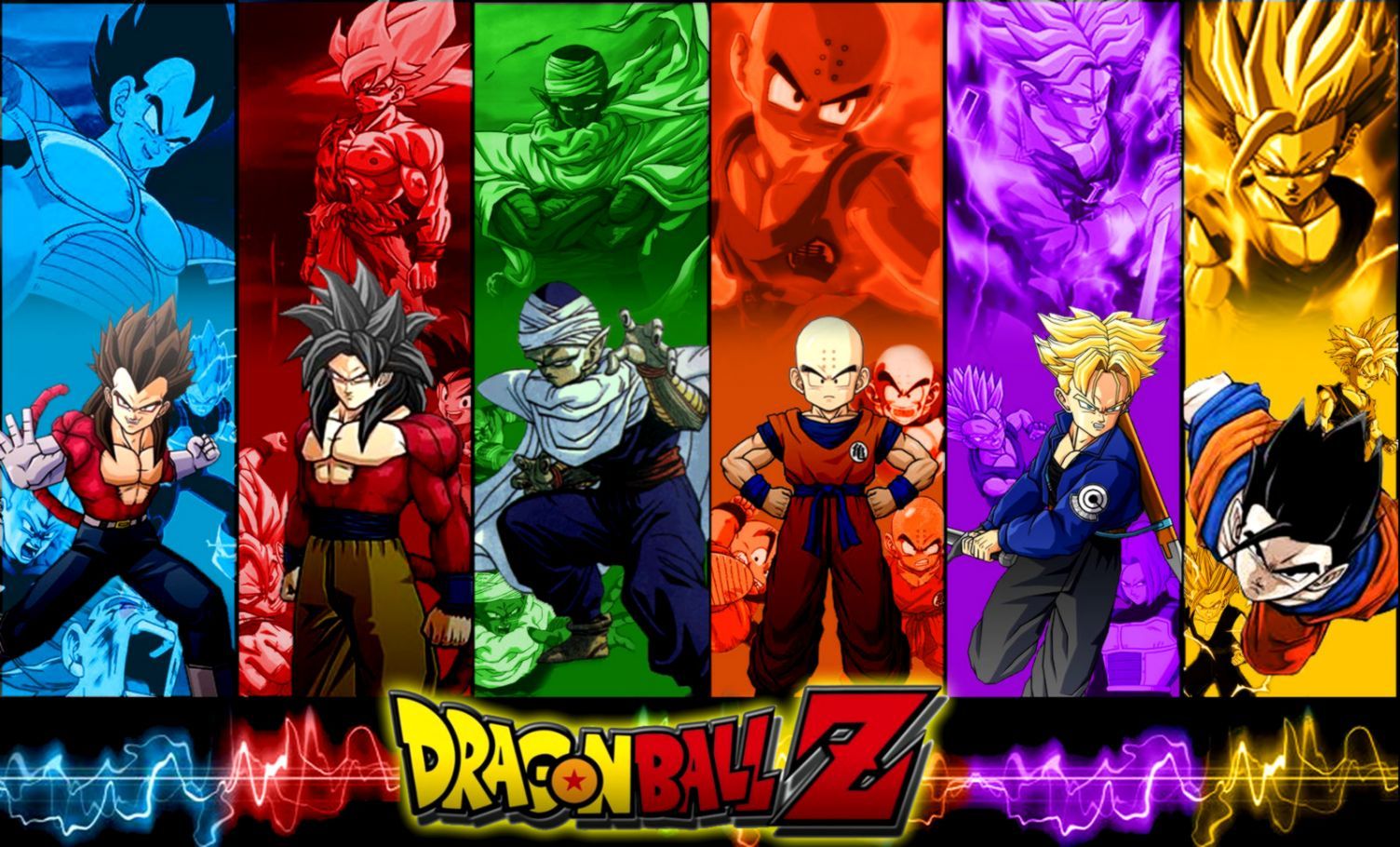 Personaggi Dragon Ball Z colorati, 1504x910 HD, PC Desktop