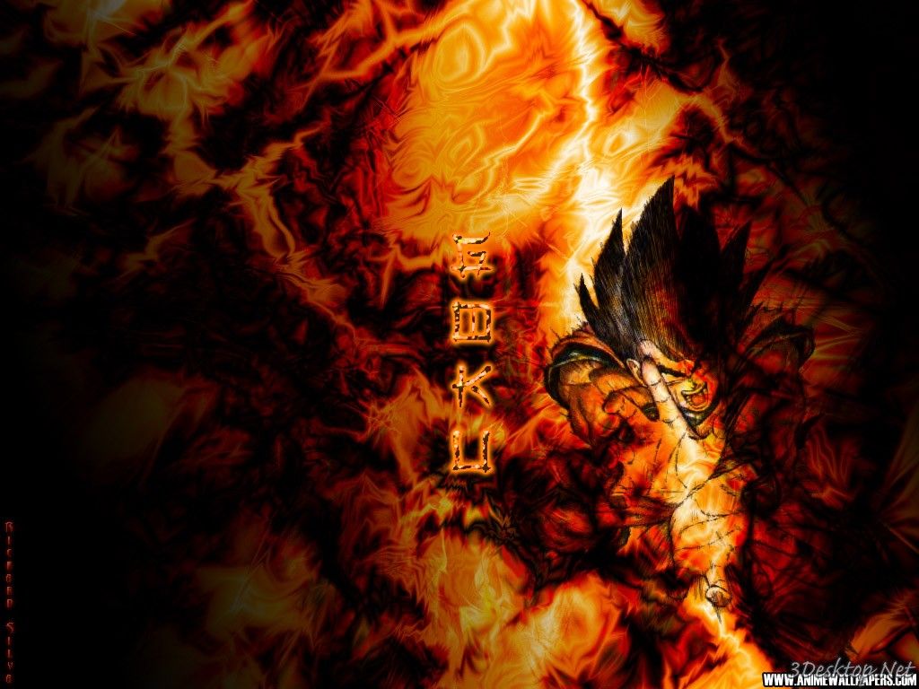 Goku fiamme Dragon Ball Z, 1024x768 HD, Desktop
