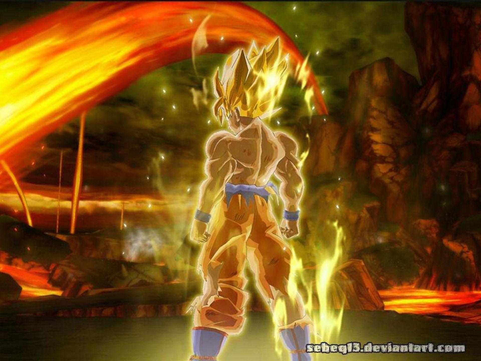 Goku Super Saiyan aura dorata, 1920x1440 Full HD+, iMac