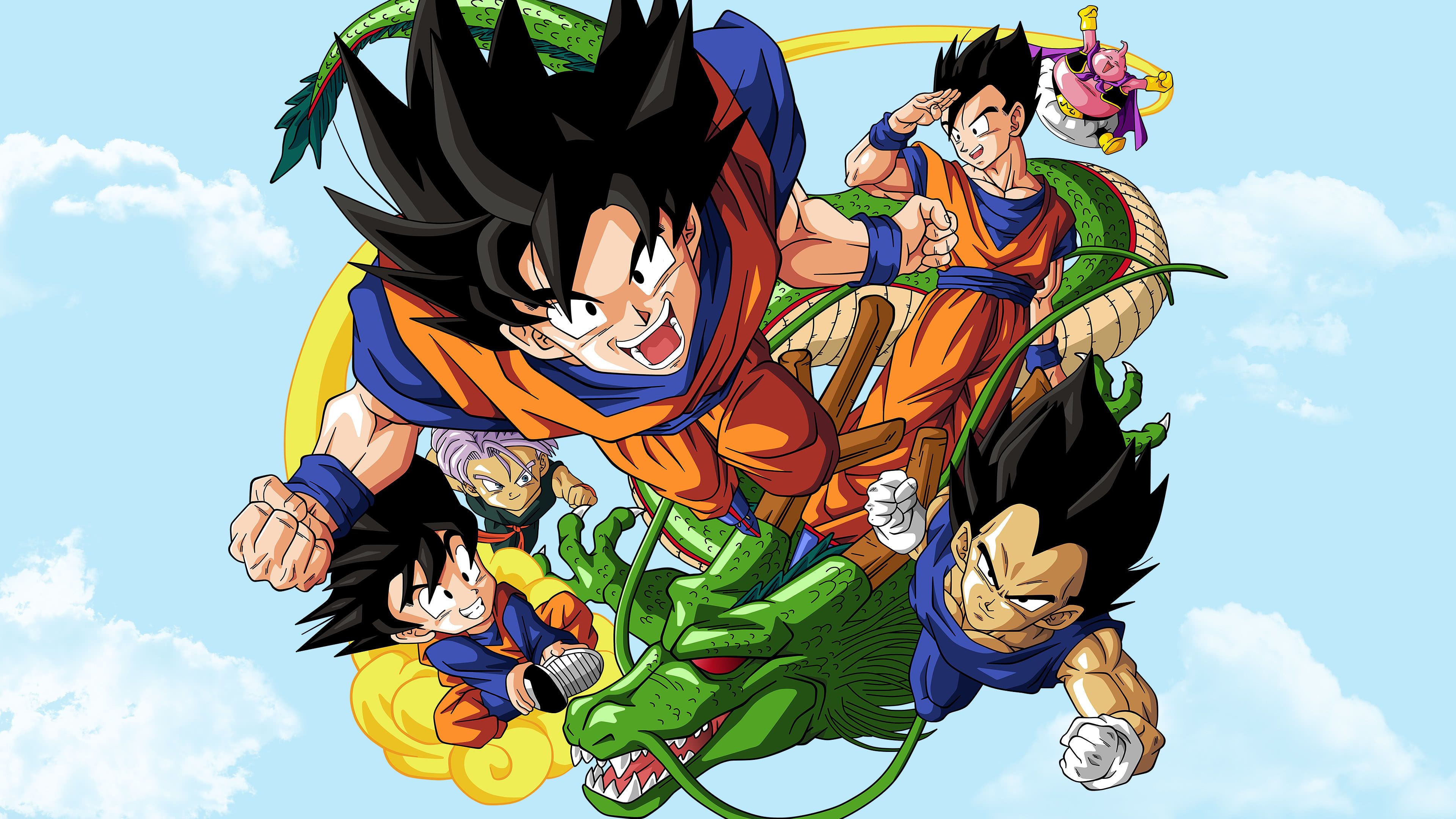 Poster Dragon Ball Z personaggi, 3840x2160 4K Ultra HD, Monitor 4K